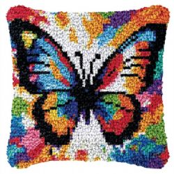 JACAROU - HOUSSE DE COUSSIN PAPILLON (BUTTERFLY) - POINTS NOUÉS